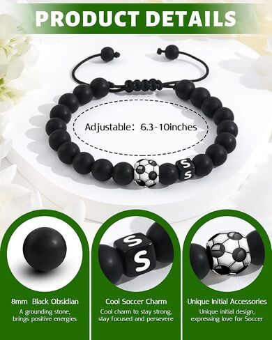 VGWON Soccer Bracelet Gifts for Boys, Gifts for Teen Boys, Birthday Graduation Christmas Back to School Gifts for Boys Son Grandson Brother Nephew in Kuwait