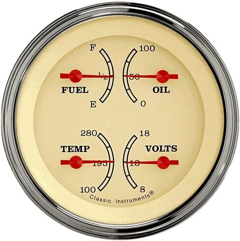 Classic Instruments VT76SLC Vintage 3 3/8"" Quad Gauge Fuel Sending Unit 240-33 Ohm in Saudi Arabia