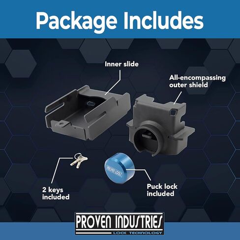Proven Industries Model GRB-78 Trailer Lock, Fits Ram or Bulldog Gooseneck Trailer Couplers, Made in The USA, (Blue) in Saudi Arabia