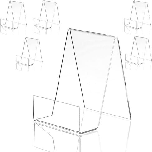 Book Display Rack 6 Pack - Desktop Book Holder for Reading, Postcard, Picture，Magazines - Durable Acrylic Stands for Office, School, Home, Library in Kuwait