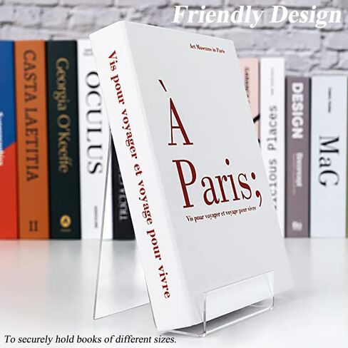 Book Display Rack 6 Pack - Desktop Book Holder for Reading, Postcard, Picture，Magazines - Durable Acrylic Stands for Office, School, Home, Library in Kuwait
