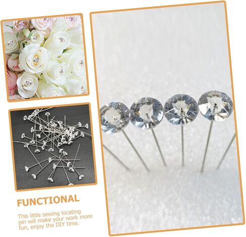 Uonlytech Decorative Sewing Pins for Crafts 20-Piece Set Diamond-Shaped Pearlized for Bouquets and Dressmaking for Weddings and Floral Arrangements in Saudi Arabia