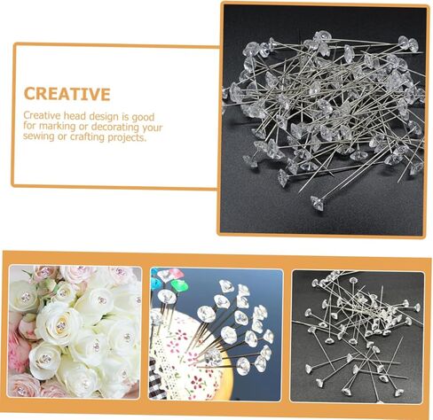 Uonlytech Decorative Sewing Pins for Crafts 20-Piece Set Diamond-Shaped Pearlized for Bouquets and Dressmaking for Weddings and Floral Arrangements in Saudi Arabia