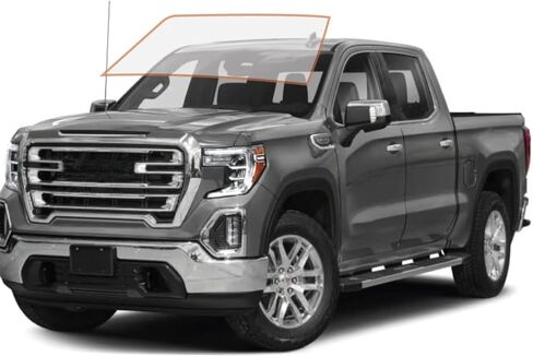 DIY-MotoShield Pro Premium Professional 2mil طبقة تظليل النوافذ السيراميكية مسبقة القطع لسيارة 2014-2018 GMC Sierra 1500 Crew Cab - (السائق الأمامي/الراكب 25%) in Kuwait