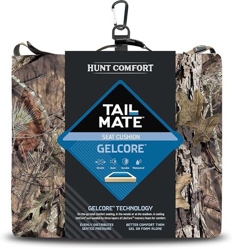 GelCore Premium Seat Cushion with Memory Foam for Stadium Seats, Office, Home, Car, Hunting, Travel, and More, Mossy Oak in Saudi Arabia