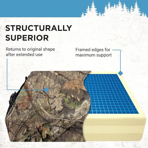 GelCore Premium Seat Cushion with Memory Foam for Stadium Seats, Office, Home, Car, Hunting, Travel, and More, Mossy Oak in Saudi Arabia