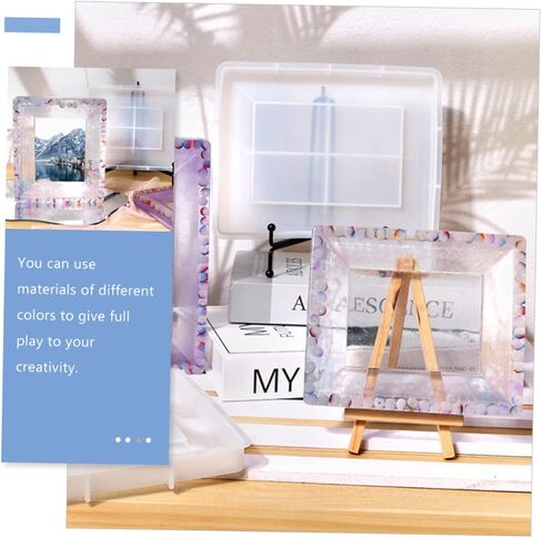 STOBOK 3pcs Picture Frame Silicone Mold for Crafting Design for Epoxy and More Smooth Silicone for Creative Projects in Saudi Arabia