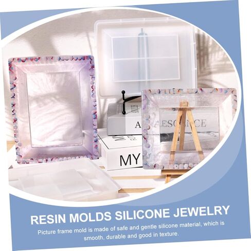 STOBOK 3pcs Picture Frame Silicone Mold for Crafting Design for Epoxy and More Smooth Silicone for Creative Projects in Saudi Arabia
