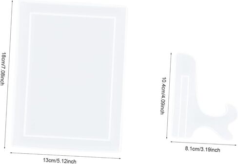 STOBOK 2sets Silicone Photo Frame Making Mold Adornment for Creative Desktop Easy to and Reuse for Romantic Photo Displays in Saudi Arabia
