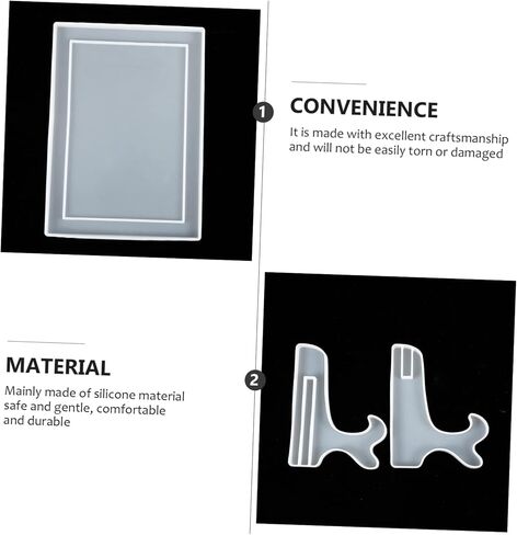 STOBOK 2sets Silicone Photo Frame Making Mold Adornment for Creative Desktop Easy to and Reuse for Romantic Photo Displays in Saudi Arabia