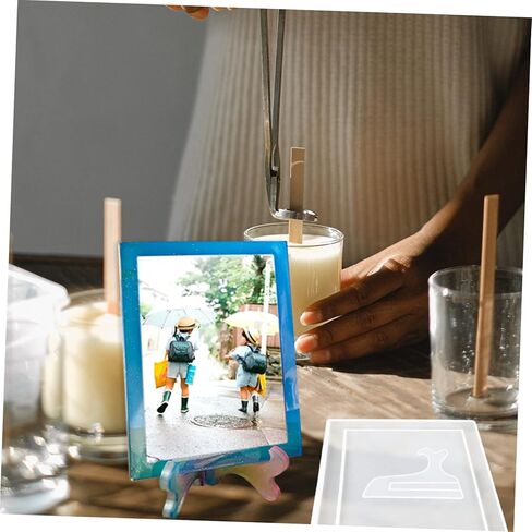 STOBOK 2sets Silicone Photo Frame Making Mold Adornment for Creative Desktop Easy to and Reuse for Romantic Photo Displays in Saudi Arabia