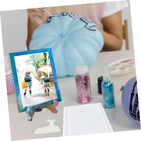 STOBOK 2sets Silicone Photo Frame Making Mold Adornment for Creative Desktop Easy to and Reuse for Romantic Photo Displays in Saudi Arabia