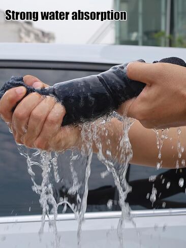 Microfiber Car Wash Towel Super Absorbency Cleaning Cloth Double-Sided Premium Thickened Soft Towel Auto Care Detail Tool (Medium) in Saudi Arabia