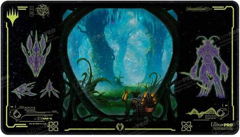 Ultra PRO - مفرش اللعب Edge of Eternities Holofoil® باللون الأخضر الأسطوري للسحر: The Gathering in Kuwait