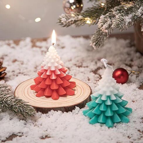 3D Christmas Tree Silicone Mold for Resin Epoxy Casting, DIY Xmas Ornament Candles Wax Soap Baking Plaster Clay Craft Molds, Holiday Festival Decoration Gift Making Supplies in Saudi Arabia