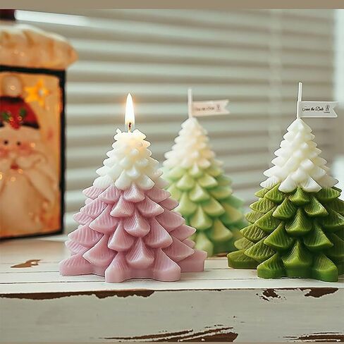3D Christmas Tree Silicone Mold for Resin Epoxy Casting, DIY Xmas Ornament Candles Wax Soap Baking Plaster Clay Craft Molds, Holiday Festival Decoration Gift Making Supplies in Saudi Arabia