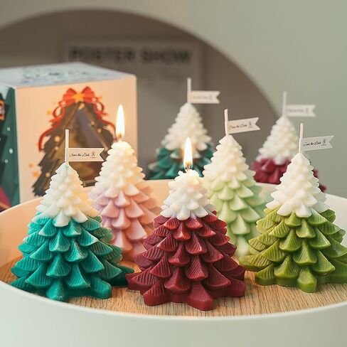 3D Christmas Tree Silicone Mold for Resin Epoxy Casting, DIY Xmas Ornament Candles Wax Soap Baking Plaster Clay Craft Molds, Holiday Festival Decoration Gift Making Supplies in Saudi Arabia