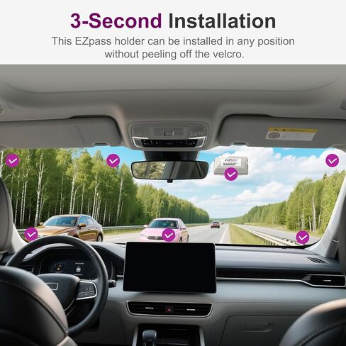 حامل EZ Pass للزجاج الأمامي. حامل Ezpass مع أكواب شفط قوية. حامل iPass لجهاز إرسال واستقبال Toll Pass. in Kuwait