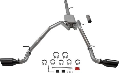 Flowmaster 717988 FlowFX Cat-Back Exhaust Kit 3.5 to 2.5 Inch Dual Side Exit Stainless 4 Inch Black Tips Compatible with 2011-2018 Chevy Silverado GMC Sierra 1500 6.2L 2/4WD all Wheelbases in Saudi Arabia