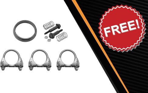 Exhaust Front & Rear Muffler w/Extension Pipe Kit Compatible for 2006-2010 Ford Explorer 4.6L | Stainless Steel | Northeastern Exhaust | Free Gasket, Spring bolt Kit, and Clamps Included in Saudi Arabia