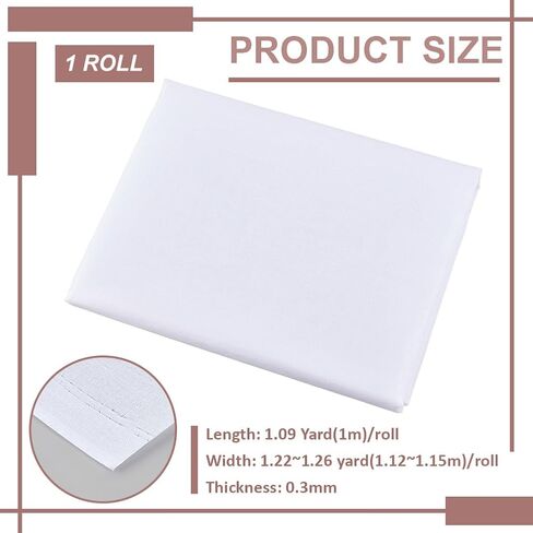 BENECREAT 39x45 بوصة نسيج قطني أسود، منسوج من الحديد على جانب واحد على نسيج بطانة حديد قابل للانصهار للبلوزات والقمصان والياقات DIY ملحقات الخياطة in Kuwait