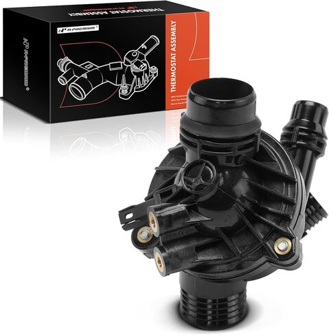 A-Premium Engine Coolant Thermostat Housing Assembly Compatible with BMW X5 135i 335i 2011-2013, X1 2012-2015, X6 2011-2014, 335i xDrive 2009-2013, 135is 2013, 3.0L, Replaces # 11537601158 in Saudi Arabia