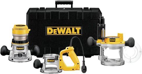 DEWALT DW618B3 12 Amp 2-1/4 Horsepower Plunge Base and Fixed Base with DW6913 Router Edge Guide with Fine Adjustment and Vacuum Adaptor in Saudi Arabia