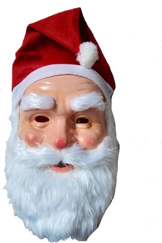 Realistic Santa Claus Mask with Hat,Full Face Old Man Mask,Funny Christmas Mr&Mrs Santa Claus Masks Fancy Dress for Halloween Carnival Costume Party in Saudi Arabia