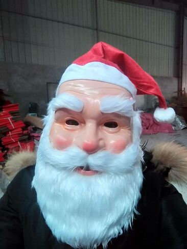 Realistic Santa Claus Mask with Hat,Full Face Old Man Mask,Funny Christmas Mr&Mrs Santa Claus Masks Fancy Dress for Halloween Carnival Costume Party in Saudi Arabia