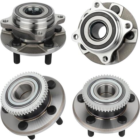 SCITOO Front 513346 and Rear 512517 4PC Wheel Hub Bearing for 2015-2020 for Ford Mustang 2.3L 3.7L 5.0L 5 Lugs w/ABS in Saudi Arabia