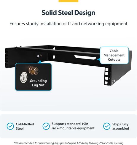 StarTech 6U 19in Wall-Mount Network Rack, 14in Deep, 44lb (WALLMOUNT6) in Kuwait