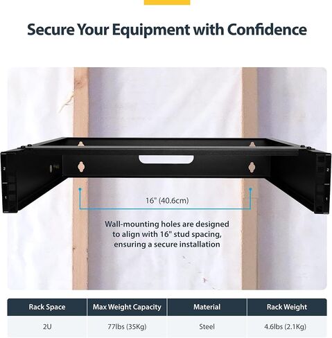 StarTech 6U 19in Wall-Mount Network Rack, 14in Deep, 44lb (WALLMOUNT6) in Kuwait