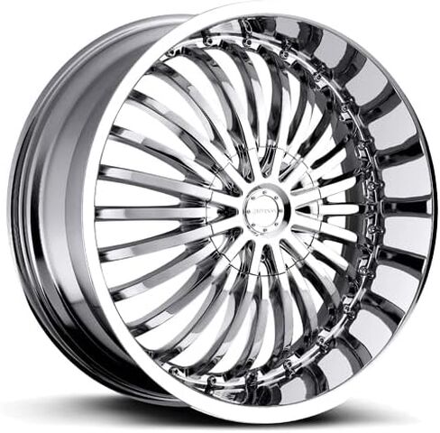 STRADA SPINA Custom Wheel - 20x8, 40 Offset, 5x114.3 Bolt Pattern, 74.1mm Hub - Chrome Rim in Kuwait