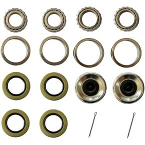 Tiulgoge Trailer Hub Wheel Bearing Kit 25580/20 14125A/14276 with Double Lip Grease Seals 10-36 10-10 for 5200-7000 lb. Tandem Axles (Set of 4)