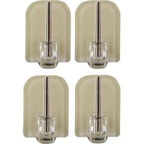 EVIDECO French Home Goods خطافات ذاتية اللصق وشاح قضيب ستائر المطبخ مجموعة من 4 - أبيض