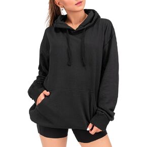 سترة بغطاء رأس كبيرة الحجم للنساء من Aon Apparel - سترة بغطاء رأس مريحة للغاية ومسامية للغاية من القطن بنسبة 100% للنساء