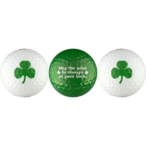 EnjoyLife Inc Shamrock w/Irish Blessing Golf Ball Gift Set