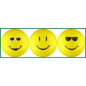 EnjoyLife Inc Yellow Happy Face Variety Golf Ball Gift Set