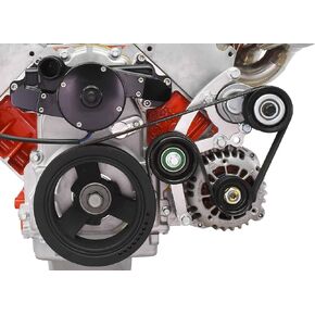 ICT Billet LS Camaro Low Mount Alternator Bracket for Electric Water Pump with Tensioner Compatible with 1998 to 2002 Chevy Camaro LS1 and Pontiac GTO LS2 Billet Aluminum LSX 551667EWP-2