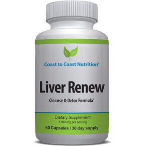 Coast to Coast Nutrition Liver Support Formula - 22 Herbs Support Supplement: Milk Thistle Extract, Beet Root, Artichoke, Dandelion, Chickory. 60 Capsules 30 Day Supply