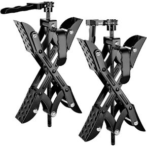 Yesker RV Wheel Chock with Built-in Wrench, Heavy Duty Wheel Chocks for Travel Trailers, X Chocks Wheel Stabilizer for Travel Trailers and Camper, Fits for Tire Spacing 3" to 10"