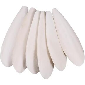 Ovveroche 6 Pcs Natural Cuttlebone Parakeets Pure Cuttlebone Calcium Stone for Parakeets Canaries Cockatiels Tortoise Turtles Cockatiel 11-13 cm /4.3-5.1"