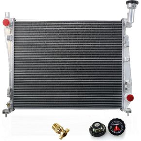 KUUHLERSAT جميع مشعاع الألومنيوم لـ 2011-2021 جيب جراند شيروكي دودج دورانجو 3.6L V6 5.7L V8، 2 صف مشعات هديل أساسية