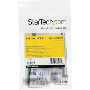 StarTech.com Security Slot Adapter Kit - K-Slot Lock Plate Adapter for Tablet/iPad/Computer/Monitor/Phone/Laptop - T-Bar Compatible - MacBook Pro/Air - Anti-Theft - Slim Design - Silver (KSLTAD)