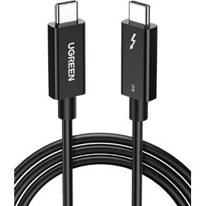 UGREEN Thunderbolt 3 Cable 6.6ft, 40Gbps Data Transfer 5K Display 100W USB C 3.1 Gen 2 Cable for iPhone 15/15 Pro Max/MacBook Pro/iPad Pro/Dell XPS/EliteBook/Docking etc