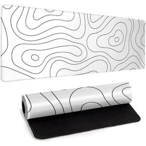 Large Desk Pad Gaming Mouse Pad Desk Mat Extended Black Mouse Mat Non-Slip Rubber Base Computer Keyboard Mat for Office Home School