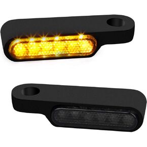 NTHREEAUTO Handlebar LED Turn Signals Mini Motorcycle Blinkers Front Running Light Universal Compatible with Harley Sportster Dyna Honda Shadow Kawasaki Vulcan Yamaha V-Star Road Star