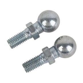 Qiilu Stainless Steel Ball Stud, 2 pcs Car Stainless Steel Ball Stud Bolt M8 for Gas Struts Ball Ended Bonnet