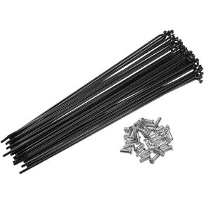 X AUTOHAUX 40 Pcs Bicycle Steel Spokes 13G Bike Spoke 200mm Length with Nipples for Most Bicycle