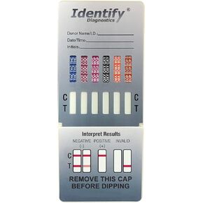 Identify Diagnostics 12 Panel Drug Test Dip Card - 100 Pack - CLIA Waived Instant Urine Drug Test Kit for AMP,BAR,BUP,BZO,COC,MDMA,MET,MOP/OPI,MTD,OXY,PCP,THC